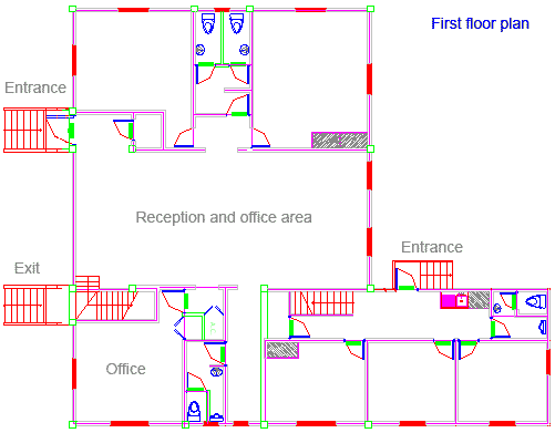 1st floor plan (224 m2)